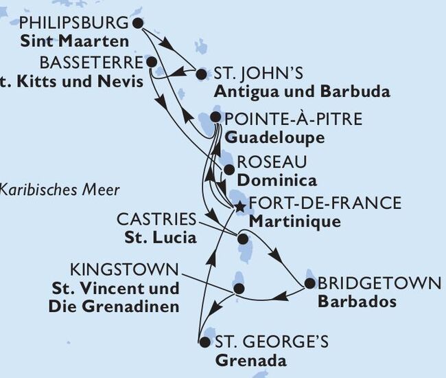 16-Tages-Schiffsreise: MSC World Europa - Karibikkreuzfahrt