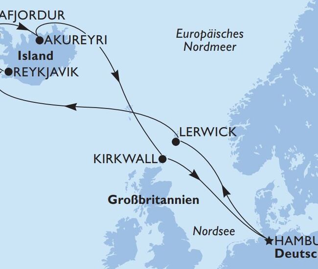 12-Tages-Kreuzfahrt: MSC Preziosa – Shetland & Island & Schottland