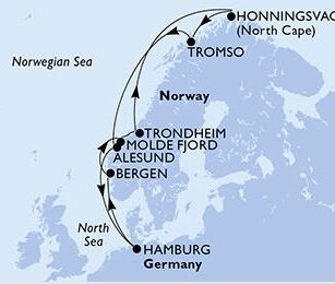 12-Tages-Kreuzfahrt: MSC Preziosa – Nordkap und mehr