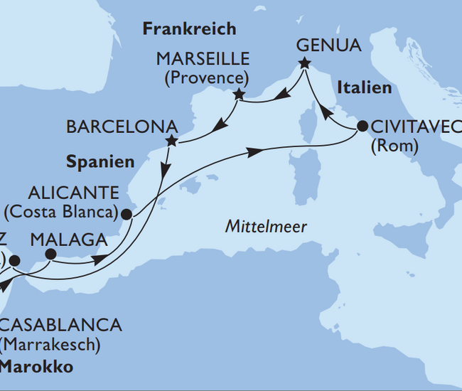 11-Tages-Schiffsreise: MSC Magnifica - Weihnachten am Schiff