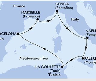 8-Tages-Kreuzfahrt: MSC Euribia  Zauberhaftes Mittelmeer