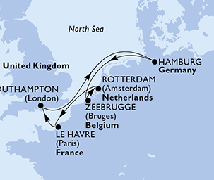 8-Tages-Kreuzfahrt: MSC Preziosa – Nordsee Highlights