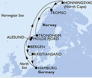 13-Tages-Kreuzfahrt: MSC Preziosa – Zur Mitternachtssonne ans Nordkap